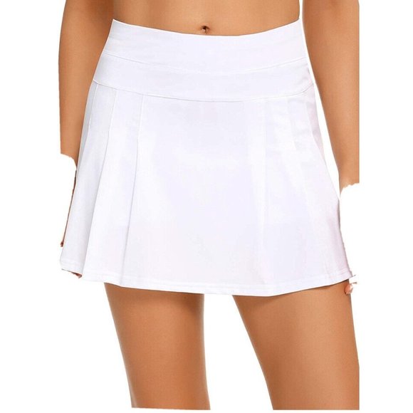 EISHOPEER Tennis Skirt High Waisted Athletic Skirts with Pockets Shorts XL - Picture 1 of 7